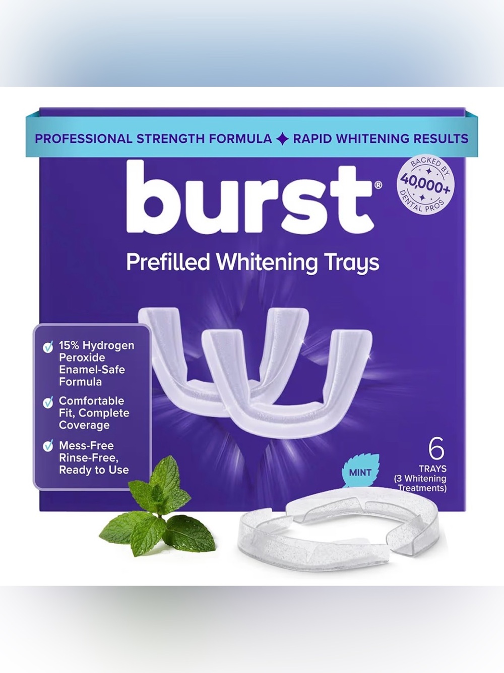 Burst Prefilled Teeth Whitening Trays - New in Package